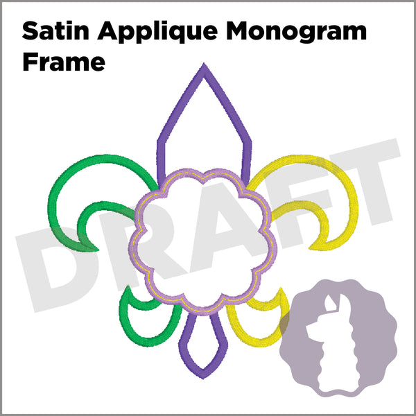 Fleur De Lis Monogram Appliqué | MARDI GRAS