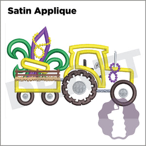 Mardi Gras Tractor Appliqué