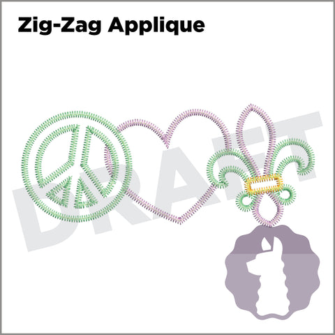 Peace, Love & Fleur De Lis Appliqué | MARDI GRAS