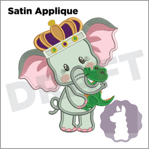 Mardi Gras Elephant Appliqué