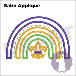 Mardi Gras Rainbow Applique