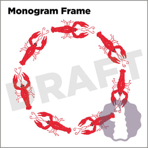 Crawfish Wreath Monogram