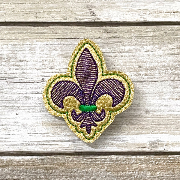 Mardi Gras Fleur De Lis Feltie Clip