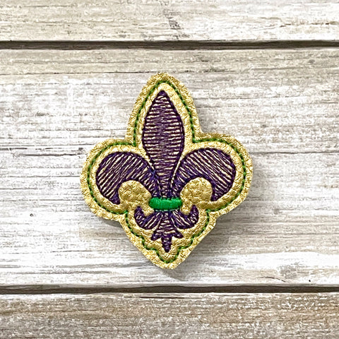 Mardi Gras Fleur De Lis Feltie Clip