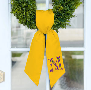 Wreath Sash | Mardi Gras Monogram