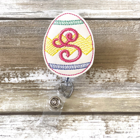 Easter Egg Badge Reel | Monogrammed