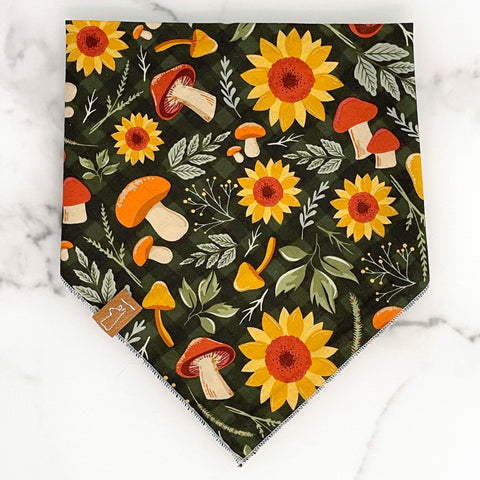 Market Fall Bandanas | Mushrooms & Sunflower