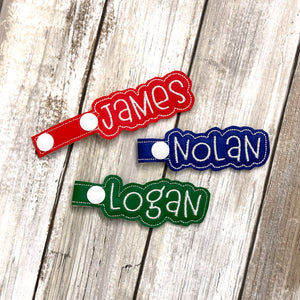 Faux Leather Name Tag/Keychain