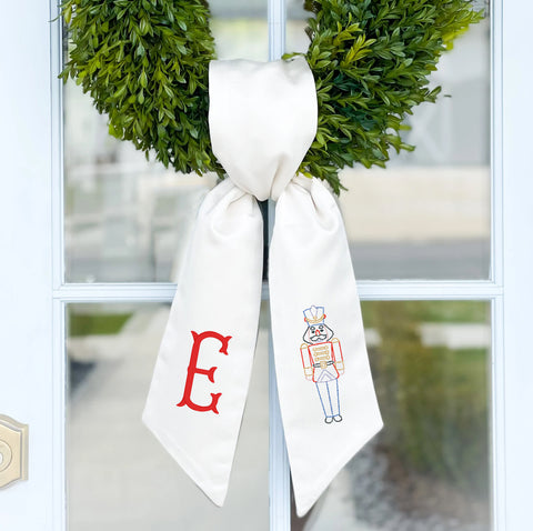 Wreath Sash | Monogram Nutcracker