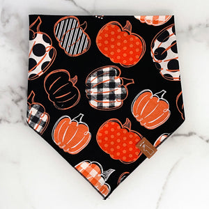 Market Fall Bandanas | Halloween Geometric Pumpkins