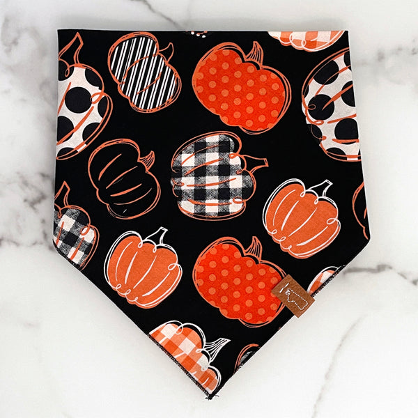 Market Fall Bandanas | Halloween Geometric Pumpkins