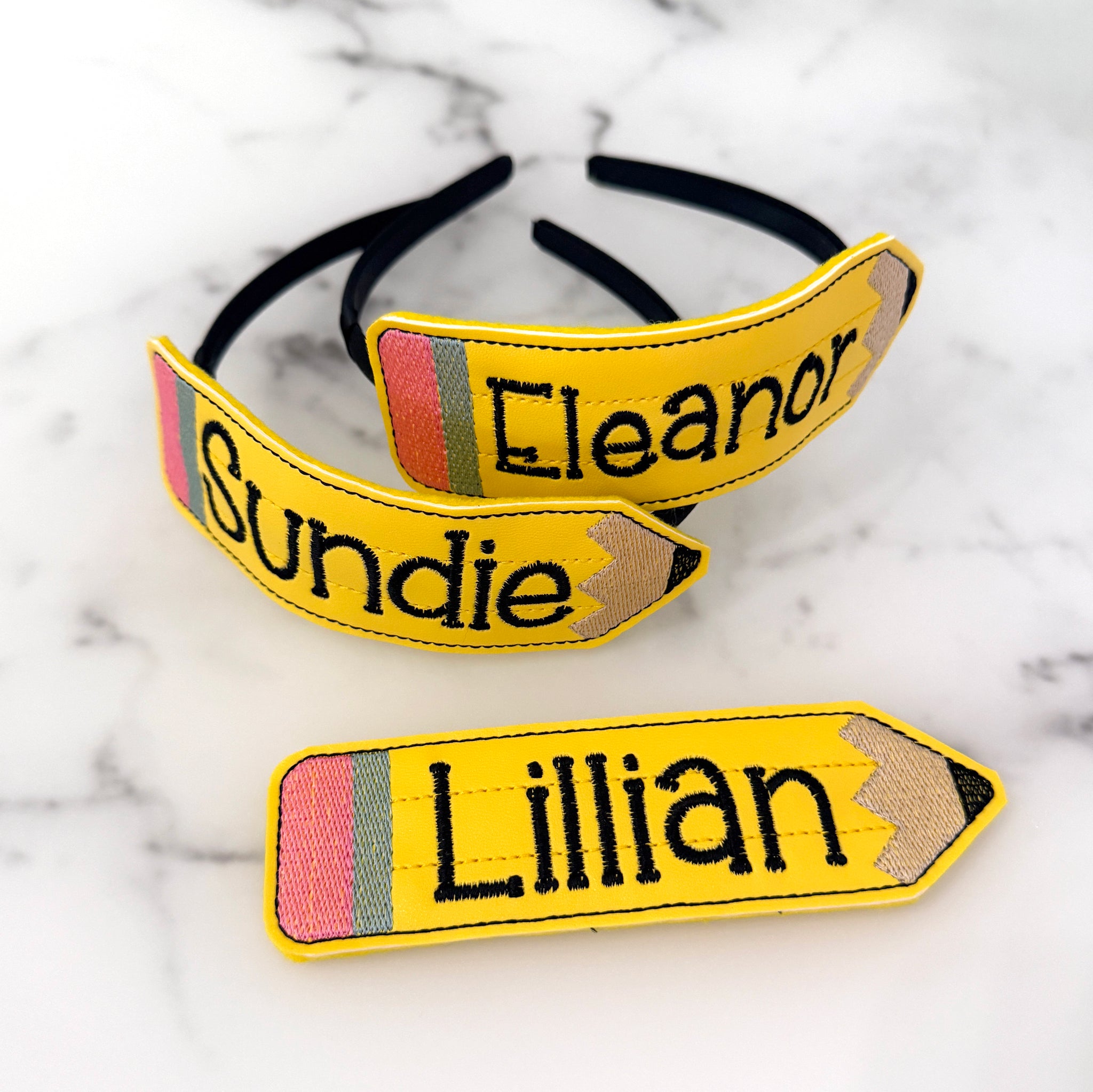 Personalized Pencil Headband