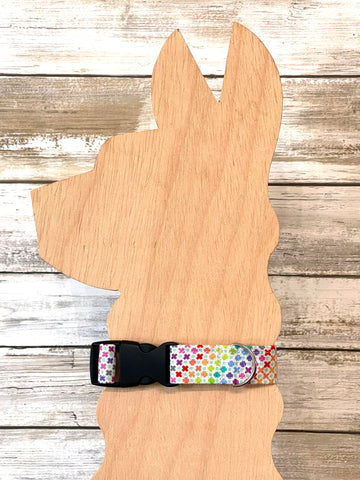 Rainbow Geometric Pet Collar
