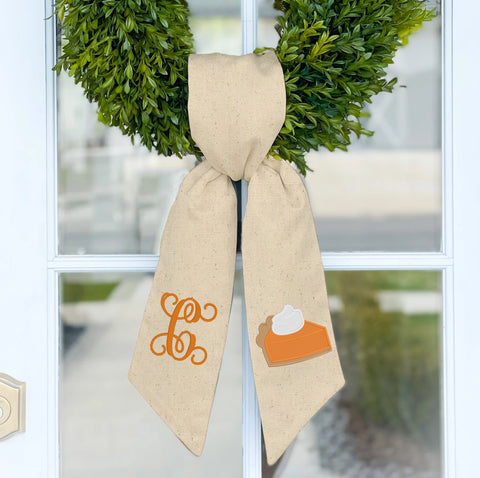 Wreath Sash | Pumpkin Pie Monogram