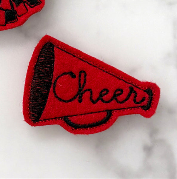 Cheer Megaphone Feltie Clip | Choose Your Team Colors