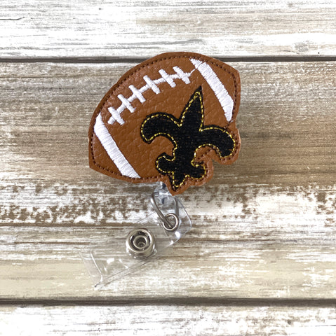 Fleur De Lis Football Badge Reel