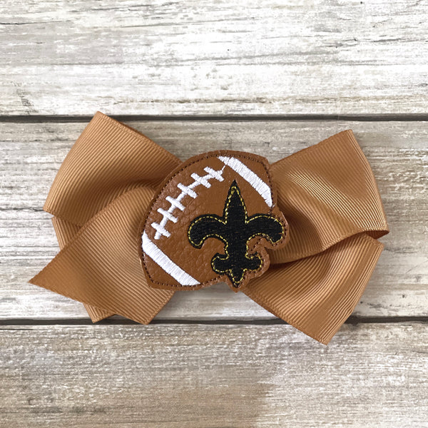 Fleur De Lis Football Feltie Clip