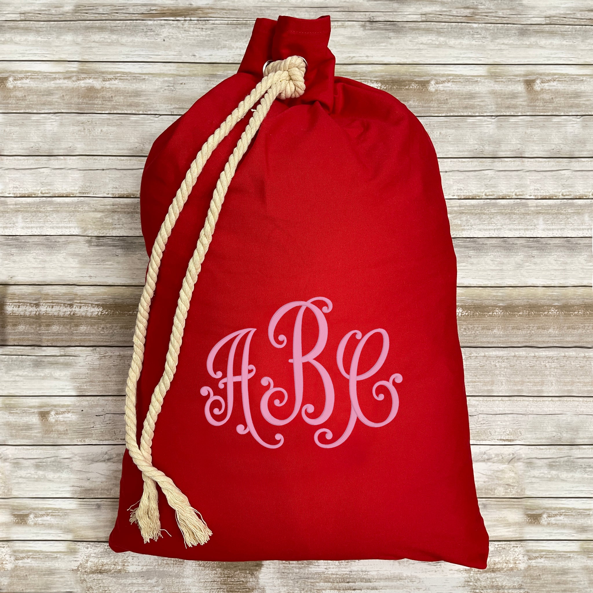 Extra Large Santa Gift Sack Monogram | 19"x28"