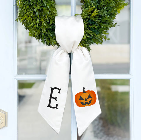 Wreath Sash | Spooky Pumpkin