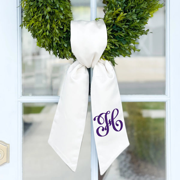 Wreath Sash | Shadow Monogram