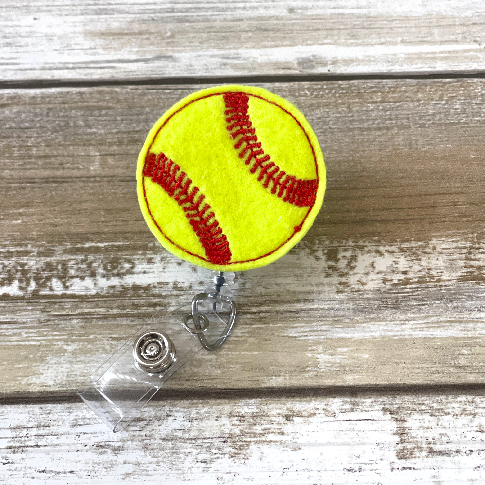 Softball Badge Reel