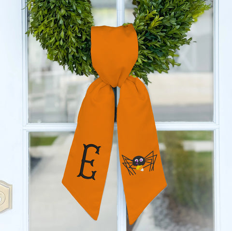 Wreath Sash | Spider Eating Candy Corn