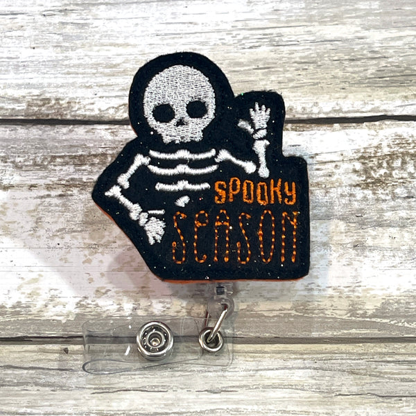 "Spooky Season" Skeleton Badge Reel