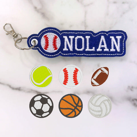 Sports Name Bag Tag | 4-6" Wide