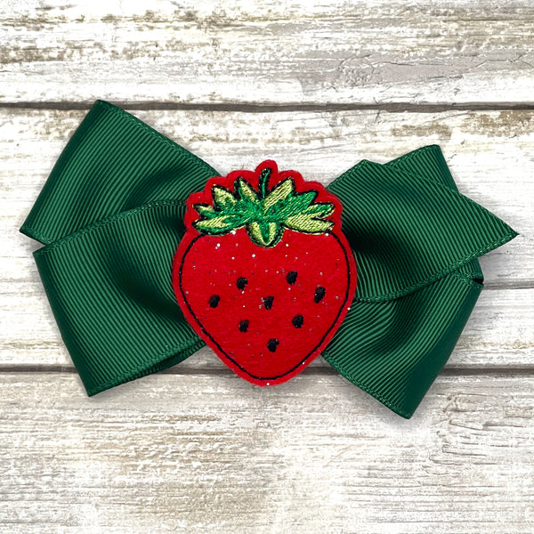 Strawberry Feltie Clip