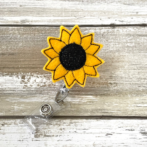 Sunflower Badge Reel