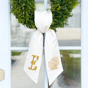 Wreath Sash | Turkey Monogram