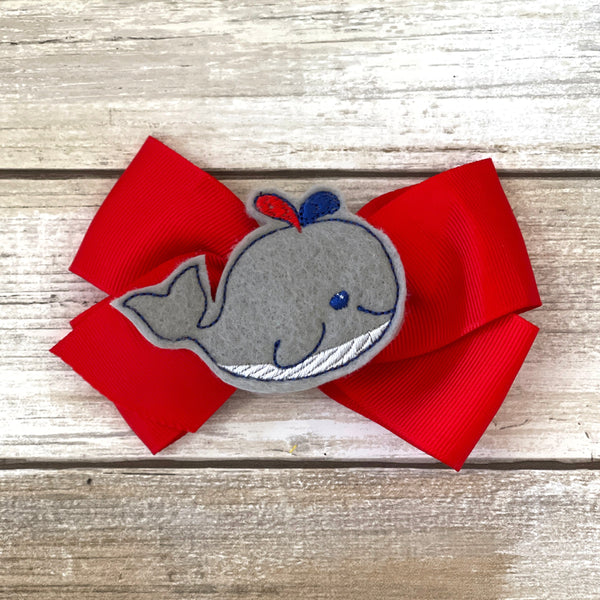 Whale Feltie Clip