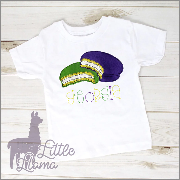 Mardi Gras Moon Pie Appliqué