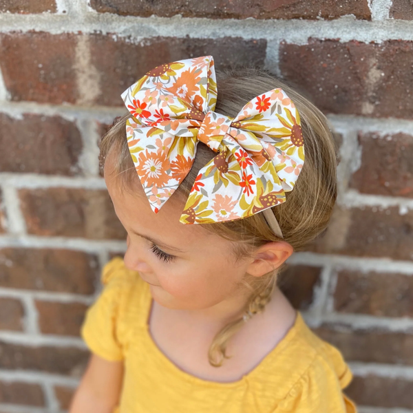 Fall Floral Bow | SIZE & STYLE OPTIONS