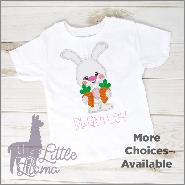 Bunny with Carrots Appliqué