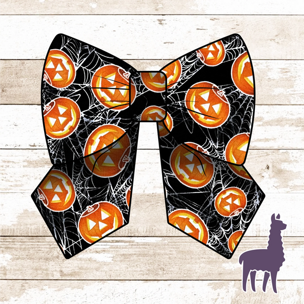 Jack-o-lanterns & Webs Bow | SIZE & STYLE OPTIONS