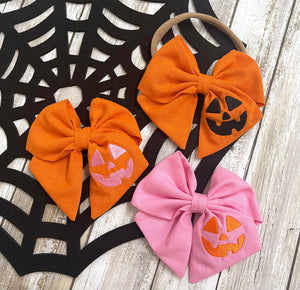 Jack-O-Lantern Face Large Sailor Bow | OPTIONS