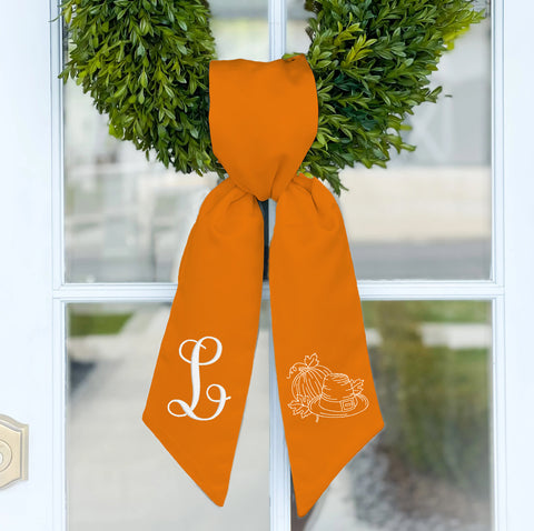 Wreath Sash | Thanksgiving Monogram