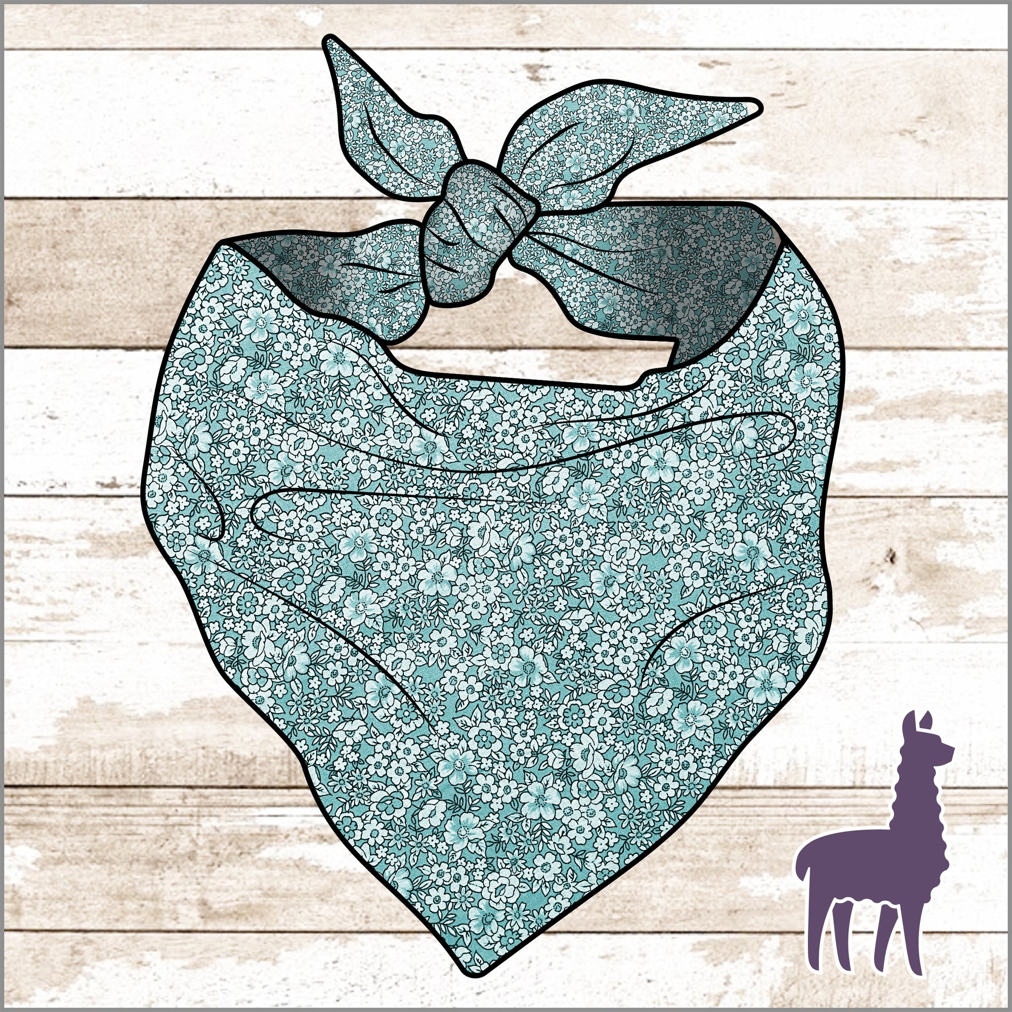 Baby Boy Blue Floral Bandana