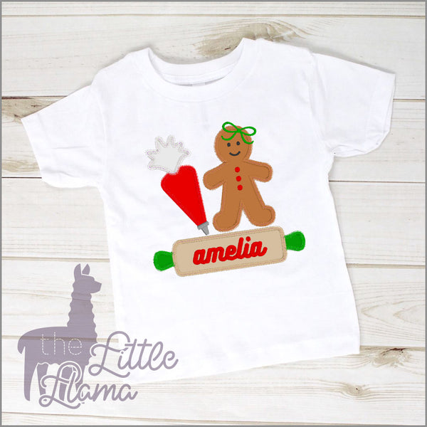 Baking Gingerbread Appliqué  | BOY & GIRL