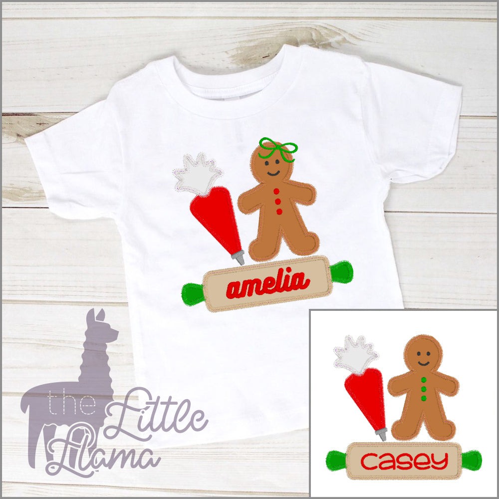 Baking Gingerbread Appliqué  | BOY & GIRL