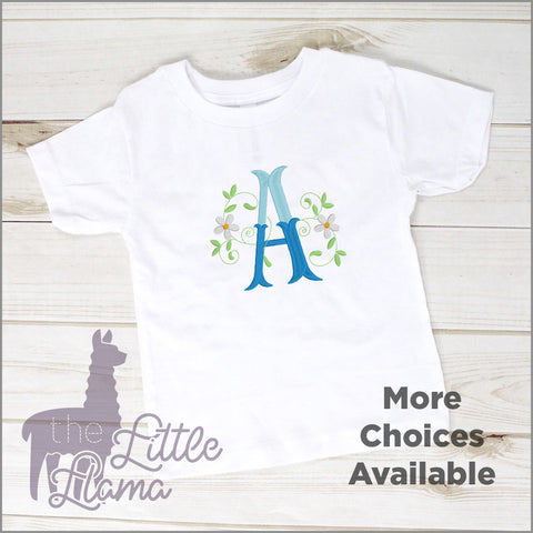 Floral Monogram Single Initial | LARGE