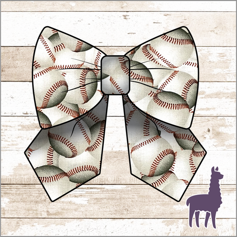 Monogram Baseball Bow