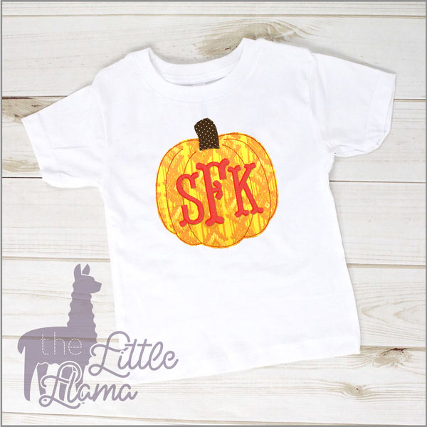 Pumpkin Monogram Appliqué  | BOY