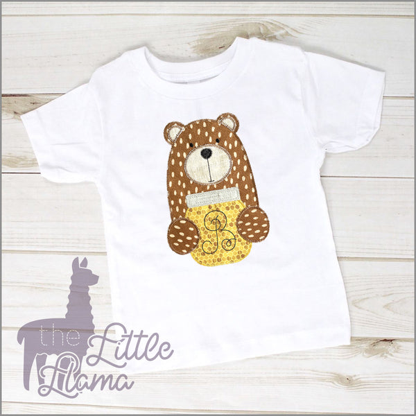 Honey Bear Monogram Appliqué | BOY & GIRL