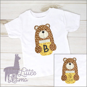 Honey Bear Monogram Appliqué | BOY & GIRL