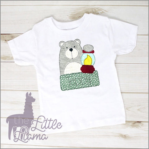 Bear Holding Lantern Appliqué