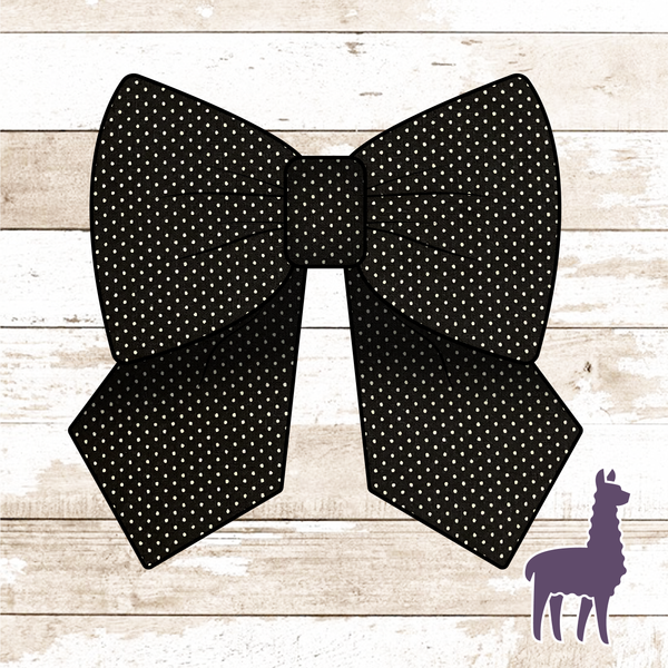 Monogram Black Micro Dot Bow