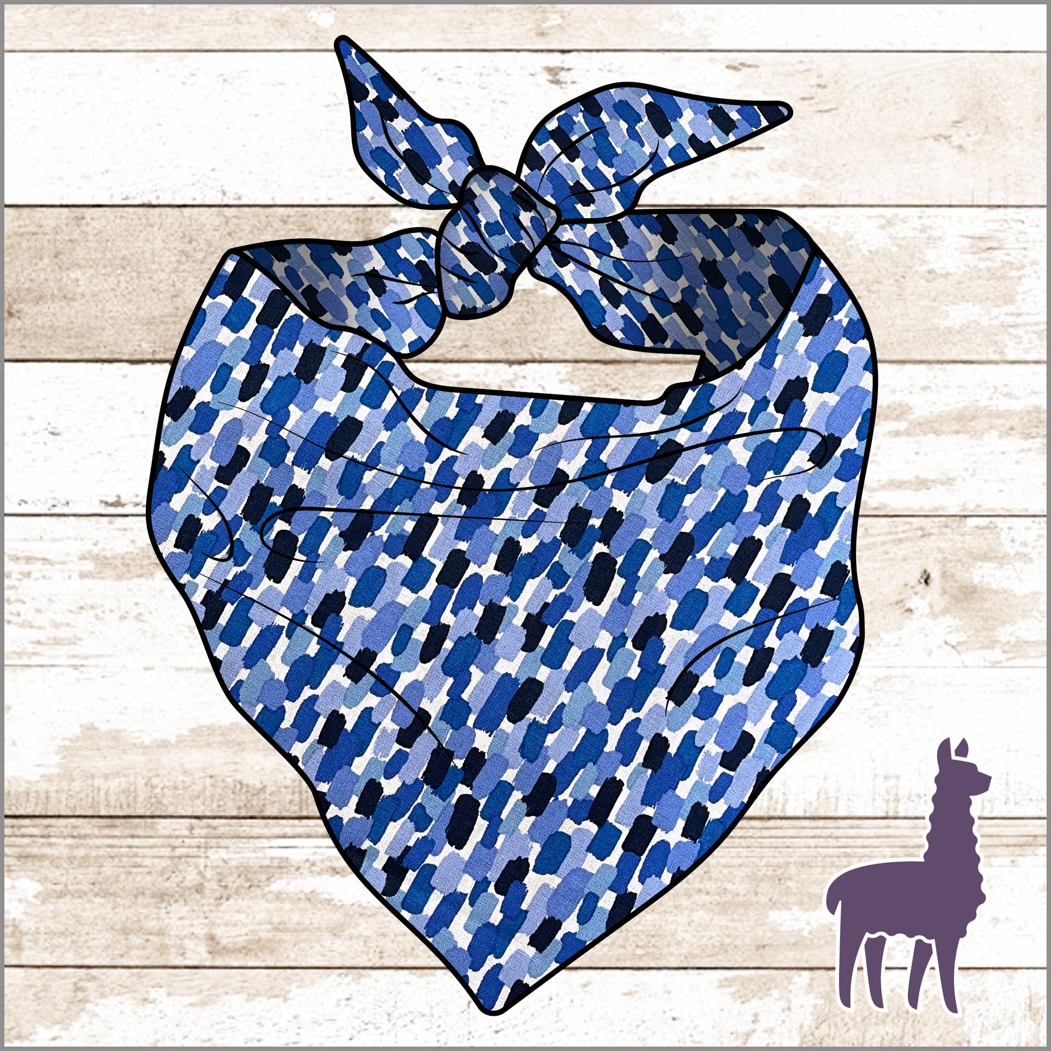 Blue Brushstrokes Bandana