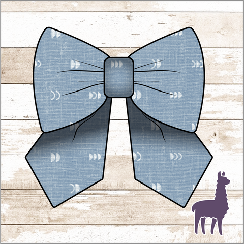 Monogram Geo Blue Bow